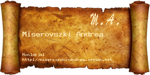 Miserovszki Andrea névjegykártya